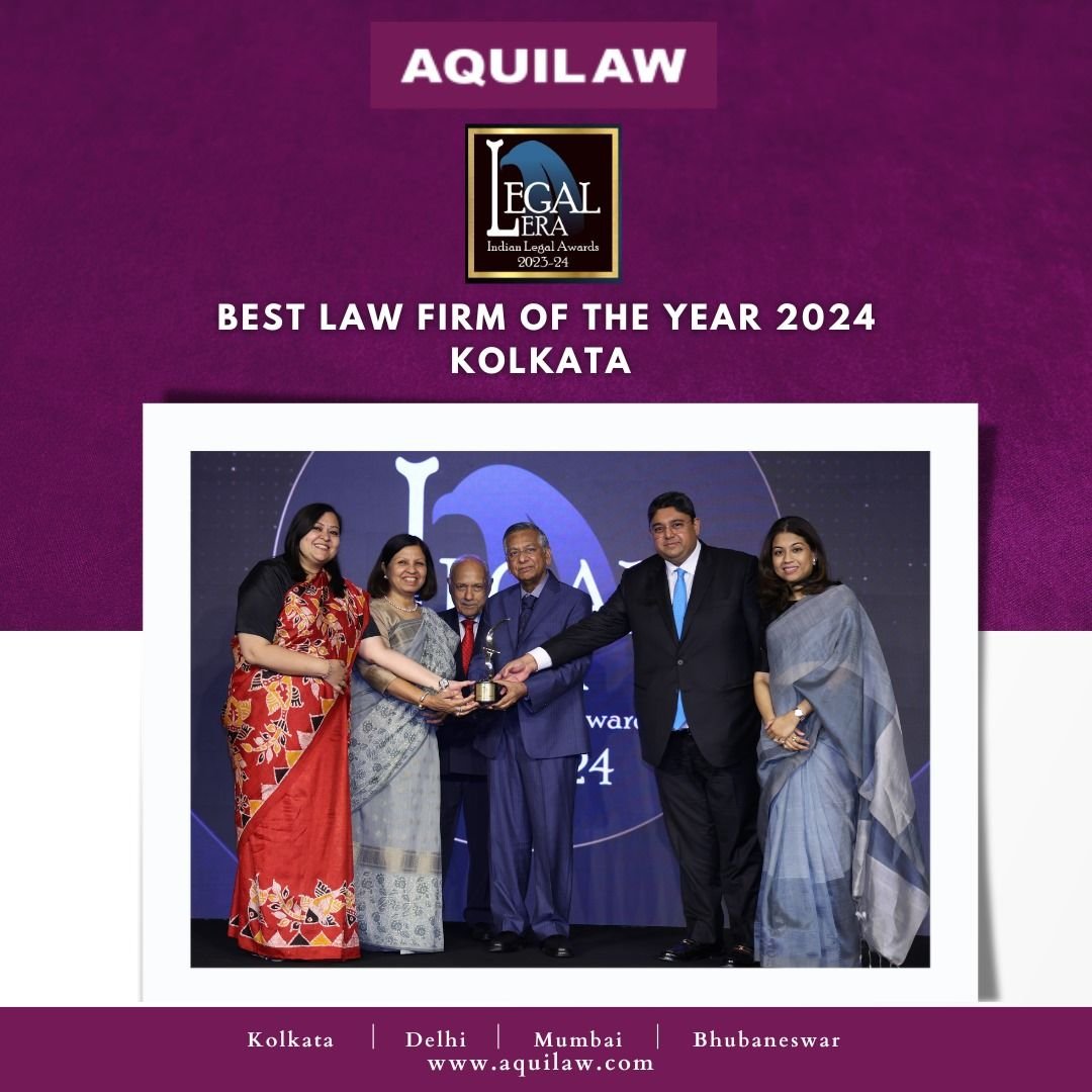 We are delighted to share our recognition and award as the ‘Best Law Firm in Kolkata – 2024’ by Legal Era - Legal Media Group! A special thanks to the esteemed jury members for this award.