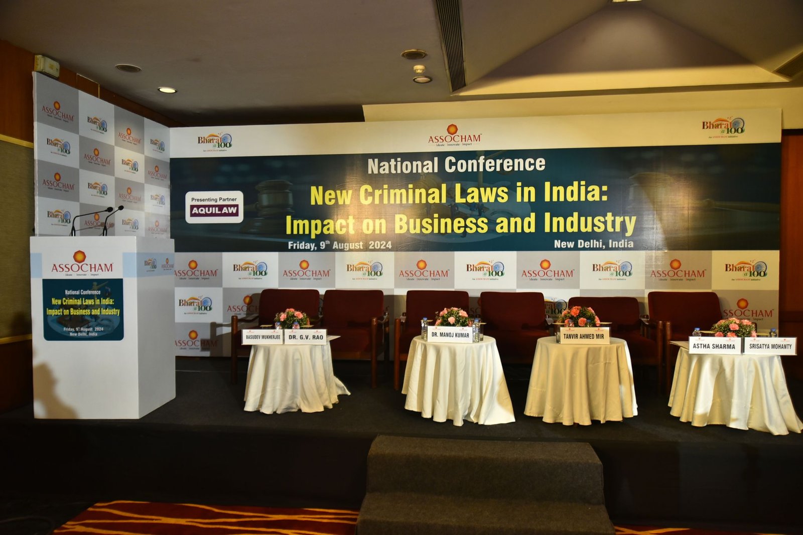 We at AQUILAW are thrilled to share that our recent National Conference, held in collaboration with ASSOCHAM (The Associated Chambers of Commerce and Industry of India) on August 9, 2024, was a resounding success!